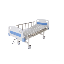 Metal medical equipment double 2 cranks manual hospital bed